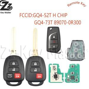 Zz 8A H 칩 312/314MHz 플립 자동차 리모컨 키 Fob FCC GQ4-73T/52T HYQ12BFA 도요타 호환 RAV4 비오스 하