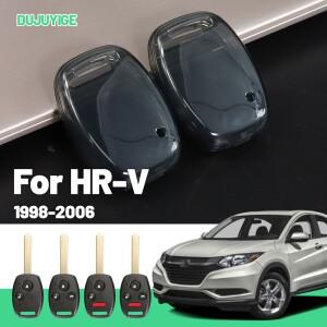 혼다 호환 HR-V 1998-2006 키 폴딩커버 보호 쉘 자동차 액세서리 1999 2000 2004용 투명 TPU 케이스