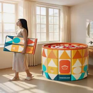 목욕탕 성인용 대형 겨울용 두꺼운 보온 욕조 이동식