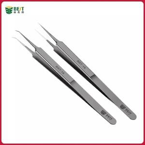 BST BST-18 초정밀 핀셋 미세 팁으로 와이어 클램핑 플라이 샤프 바늘 BGA 마더보드 용접 집게