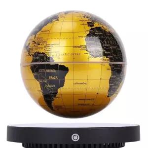 공중부양 지구본 무드등 인테리어 마그네틱 골드 사무실 반중력 시계 받침