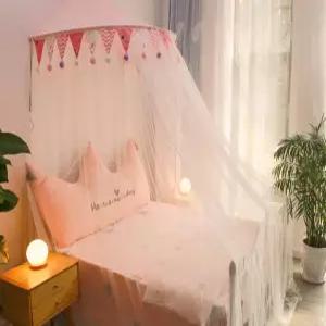 공주 침대 캐노피 여아용 아이방 도어 침대커튼 모기장 쌍둥이 하우스 공주침대