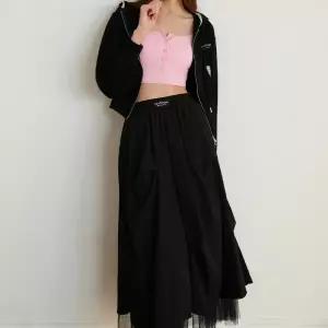 [롯데백화점]에고이스트 [BLUE LABEL] 언밸런스 샤 레이어드 밴딩 스커트 ES2OSK03