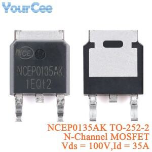 N채널 MOSFET 전계 효과 트랜지스터 슈퍼 트렌치 파워 칩 NCEP0135AK TO-252-2 1EQ12 100V 35A 10 개 5 개