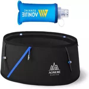 AONIJIE 러브투어 러닝 벨트 허리 팩 플립 마라톤 클라이밍 조깅 사이클링 운동을 위한 250ml 소프트 물병