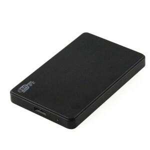 HDD 케이스 USB 3.0 SATA 박스 하드 드라이브 외장 인클로저 나사 없는 블랙 PC용 디스크 X 2TB