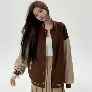 [신상오픈런]|CCJ6CED|여성용 루즈핏 두꺼운 기모 안감 기본 야구 점퍼