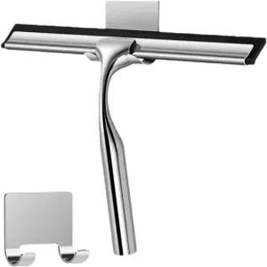 접착 후크가 있는 스테인리스 스틸 샤워 스퀴지 10인치 욕실 유리 도어 클리너 다용도 창문 거울 타일