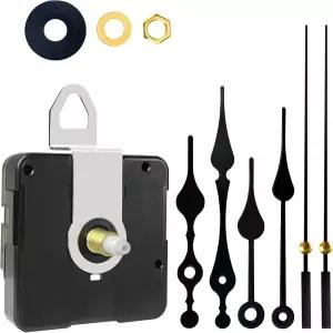 쿼츠 시계 메커니즘 교체 벽 배터리 작동 수리 부품 키트 DIY 샤프트 길이 13.5mm(17/32인치)