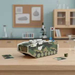 수륙양용 장갑차 만들기 창착용 우드락 탱크 DIY 작용반작용 전동풍력 과학교구 (창작용)