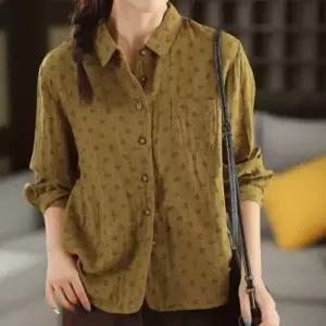 [애슬릿] 여성 셔츠 블라우스 봄 간절기 플라워 루즈핏 중년