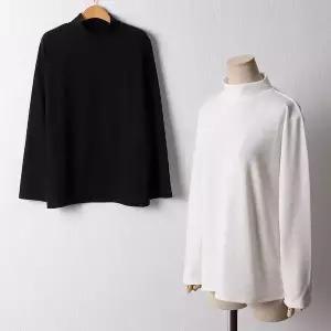 [하프클럽/셀러허브_여성트랜드패션]빅사이즈 602 심플스판무지반목폴라 DWW