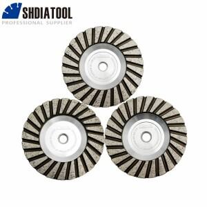 SHDIATOOL 1개 다이아몬드 연마 컵 휠 직경 100mm M14 나사 알루미늄 기반 디스크 화강암 석 콘크리트 플레