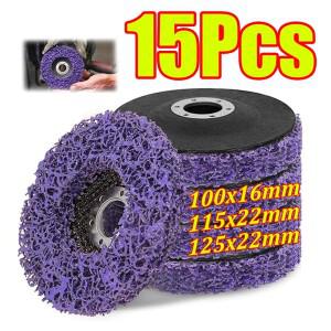 1-15개 100/115/125mm 코랄 디스크 스트립 녹 제거 스트리핑 휠 다이아몬드 연마 앵글 그라인더용
