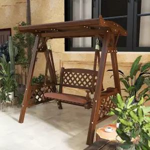 방부목 그네 안뜰 고급 정원 의자 리조트 카페 흔들 마당 체어 나무 원목 해먹 만들기