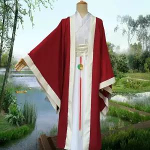 남자 한복 산신령 의상 무대 화이트 가운 튬 옷 코스프레 점사복 스승님 공연 흰색 도사