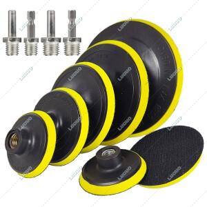 연마 패드 백킹 플레이트 샌드페이퍼 디스크 버핑 M10 M14 전기 앵글 그라인더 용 스레드 휠 샌더 종이 자