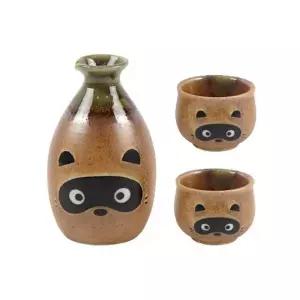 초이스 너구리 독구리 1p 술잔2p 세트 칵테일잔 유리잔 디자인잔