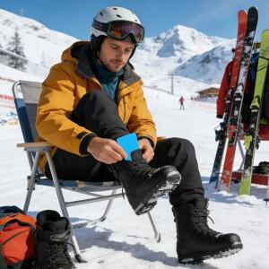 스키 가드 재사용 가능 젤 논슬립 인서트 보호대 2개 성인 여성 남성용 스노우 스포츠 훈련 장비