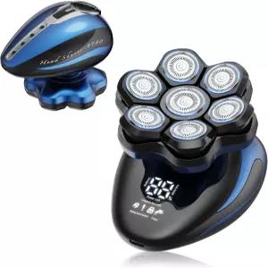 대머리 남성을 위한 Clforczh 헤드 면도기 - LED 디스플레이 전기 IPX6 방수 충전식 업그레이드