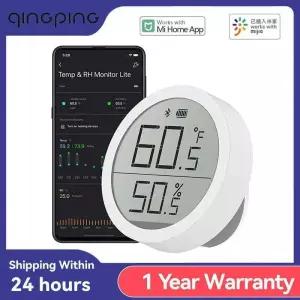 Qingping 블루투스 온도계 무선 전기 디지털 온도 및 습도 LCD 화면 라이트 APP 사용