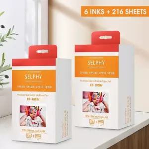 KP-108IN 호환Selphy 잉크 용지 세트 CP1500 CP1300 CP1200 CP910 CP900 포토 프린터 KP-36IN 카세트