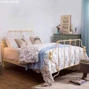 엔틱 철제 침대프레임 빈티지 엔틱침대 더블 무광 심플