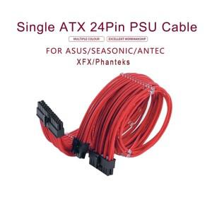 FormulaMod 완전 모듈형 PSU 케이블 18AWG 슬리브 ATX 24핀 직조 asus 호환/Antec/Seasonic/XFX/Phanteks용