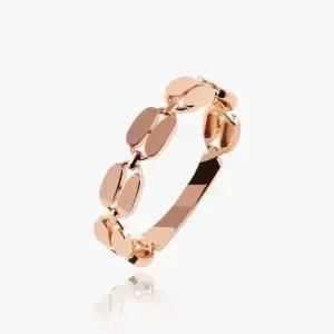 14K 18K 트윈 페블 미스 링 금 반지