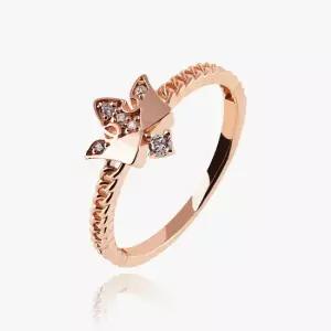 14K 18K 스텔라 크라운 왕관 큐빅 미스 링 금 반지