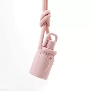 홀로홀로 원터치 밀크 보온보냉병 텀블러 파우치 가방 핑크