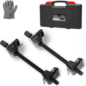 릴럭스고 맥퍼슨 스트럿 스프링 압축기 도구 잠금 핀이 있는 2PCS 헤비 듀티 코일 자동차 스프링을