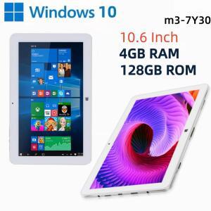 10.6인치 윈도우 10 태블릿 PC 4GB 램 128GB 롬 64비트 m3-7Y30 쿼드 코어 듀얼 카메라 타입-C 1920x1080