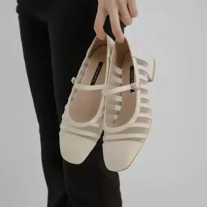 SOVO 스테판 시스루 메리제인 미들힐 3cm