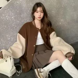 아트박스/신상오픈런 여성 루즈핏 두꺼운 기모 안감 기본 야구 점퍼