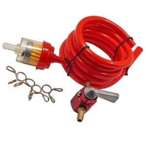 1M 연료 호스 파이프 인라인 오일 CNC 가스 필터 탱크 스위치 혼다 호환 바이크 오토바이 먼지 자전거 스쿠