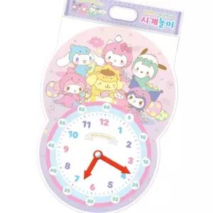 캐릭터 시계놀이 모형시계완구 놀이북 시간익히기