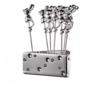 디저트 포크 와인 플레이트 스테인레스 안주 플래터