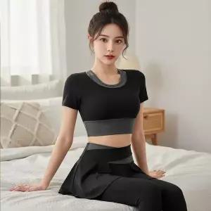 [신세계라이브쇼핑][옷자락] 여자 봄여름 반팔 요가 필라테스 치마레깅스