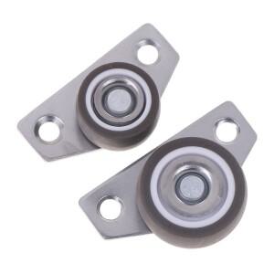 14개 가정용 무소음 고무 캐스터 가구용 서랍 바퀴 측면 설치용 저프로파일 교체