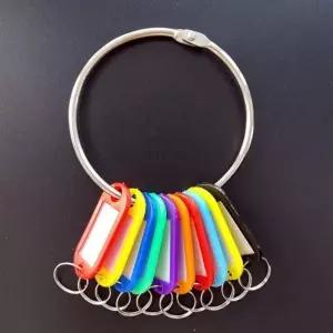 (종류 열쇠꾸러미10p)열쇠고리 컬러 네임택 이름표 키홀더 10P 20P 열쇠고리네 열쇠고리키링 부자재 키고