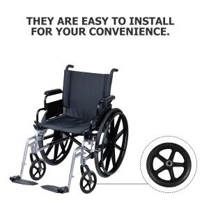 2Pcs 휠체어 앞 타이어 수동 액세서리용 7인치 솔리드 휠 교체품 고강도 내마모성 간편