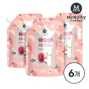[맥널티] 아이스 파우치 복숭아 아이스티 1L 6입