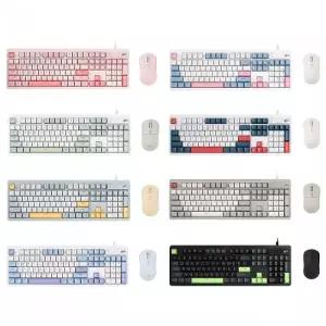 지클릭커 오피스프로 OPS515 사일런스 M 무소음 키보드 무선 마우스 세트 104 (Retro)