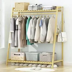 아도라하우스 원목 대나무 스탠드 옷장 행거 기본형 80