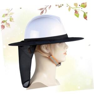 야외 선 바이저 안전 헬멧 외부 반사 파라솔 목 보호대 머리  가시성 메쉬 모자