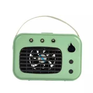 초강력 무선 미니 냉풍기 USB 충전 이동식 캠핑 책상용 간이 에어컨 화이트