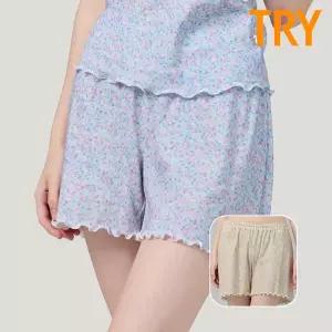 [TRY]트라이 여성 순면 트렁크 골지 사각팬티 하나만 홈웨어 2컬러 1매 K42