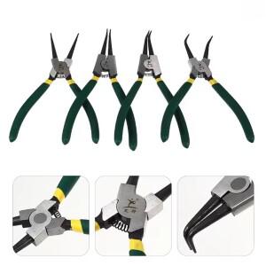 4Pcs 탄소강 스프링 장착 서클립 펜치 세트 내부 외부 도구 키트 헤비 듀티 정밀 핸드 툴