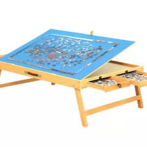 원목 각도 조절 퍼즐 테이블 성인용 1500피스 퍼즐 보드 포함 사무용 책상